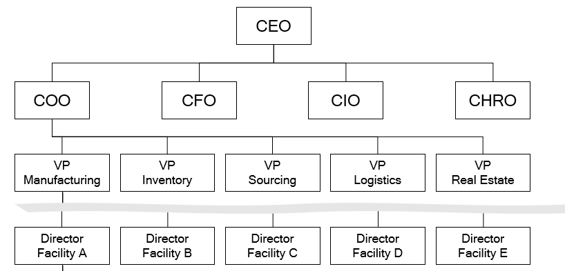 Illustration of organization structure