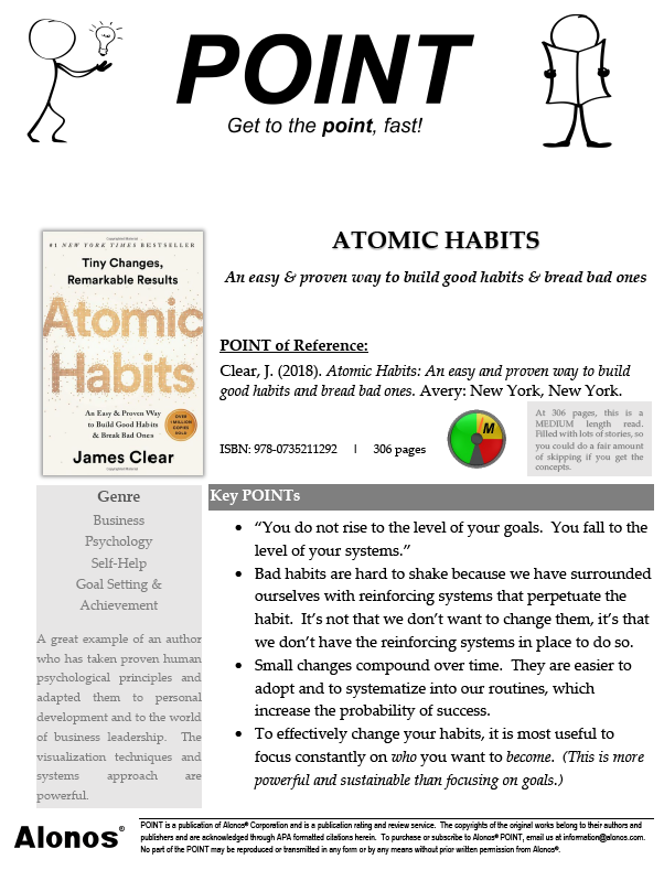 cover image for the POINT on Atomic Habits