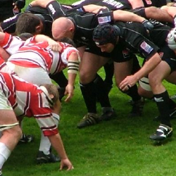 photo of a rugby scrum